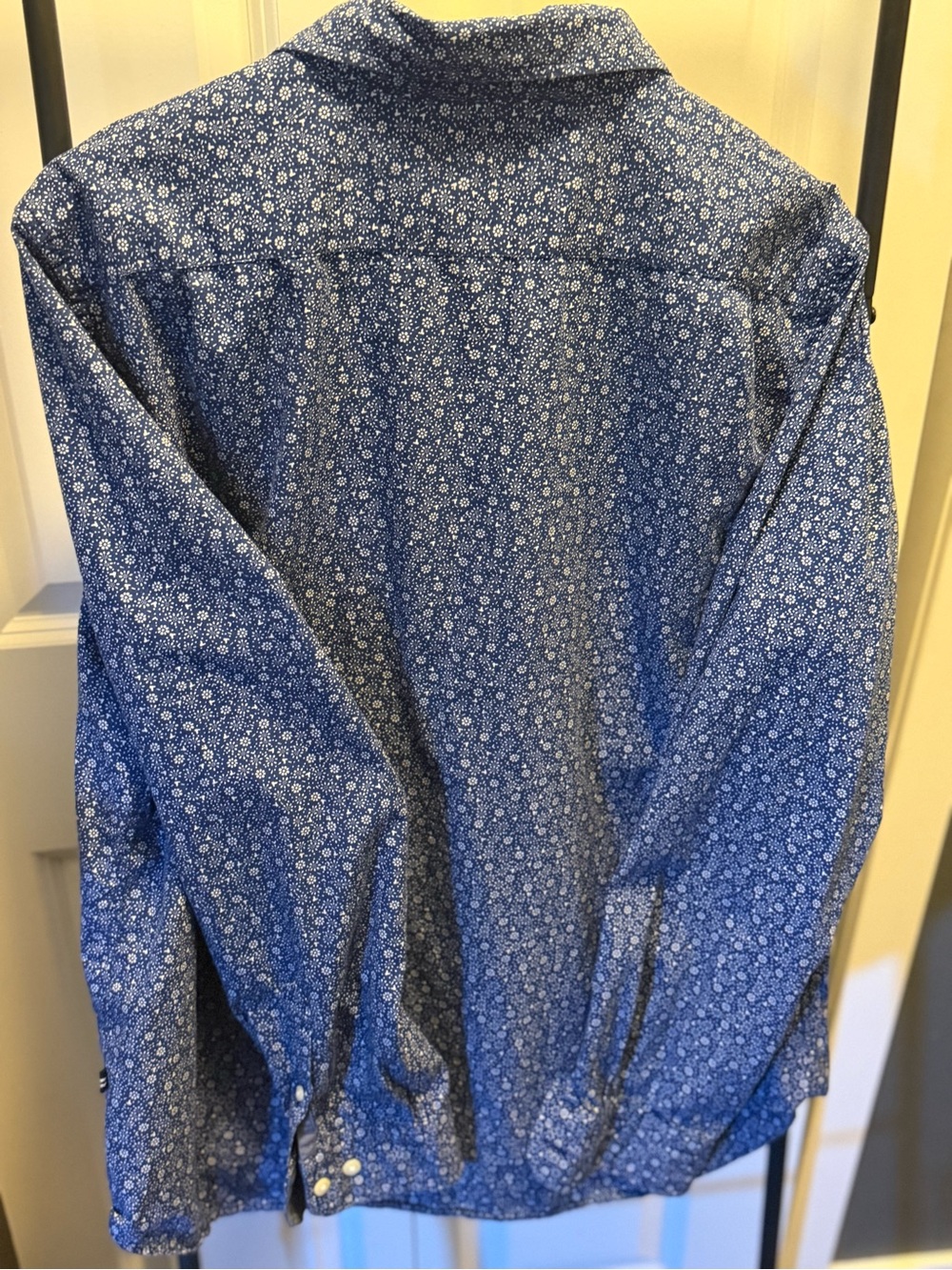 Nautica Men's Blue Floral Button-Down Shirt - Picture 2 of 3